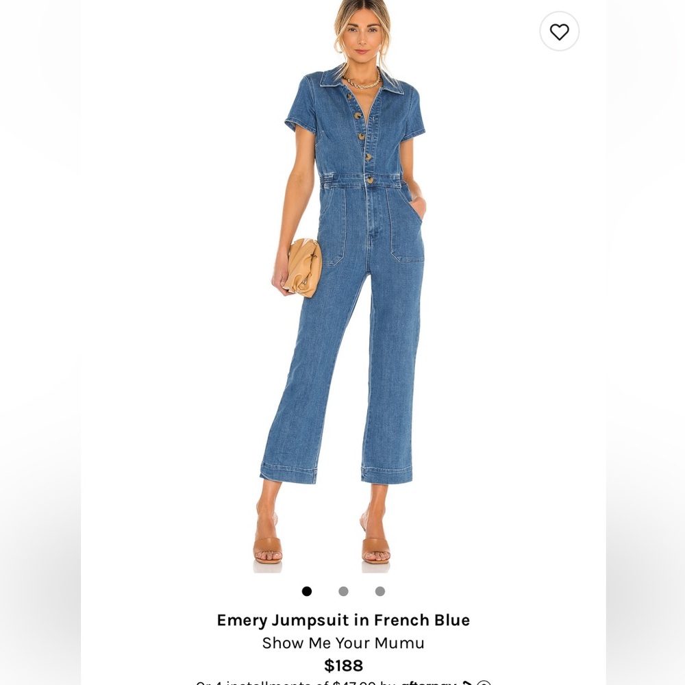 Denim shoe me your mumu revolve jumpsuit